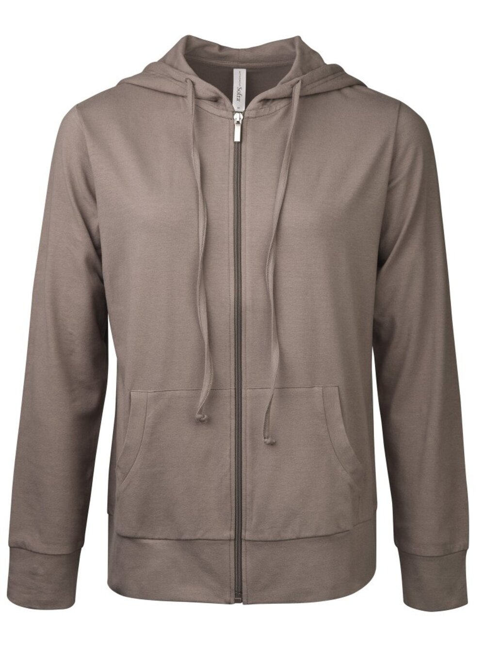 $10 SALE Women's Cotton Blend Lightweight Zip Up Hoodie Sweater HDC7000 Taupe